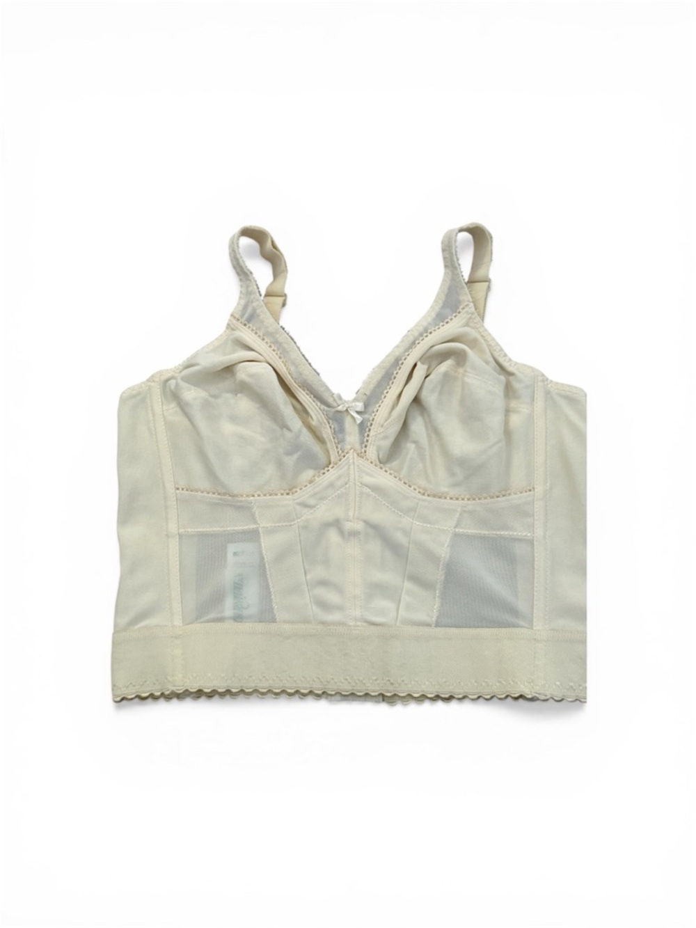 Carnival 38C Longline Bra Beige Supportive Bustier Style 720 Vintage Shapewear